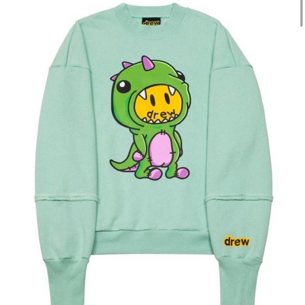 Drew Mint Green Dinosaur Graphic Sweatshirt